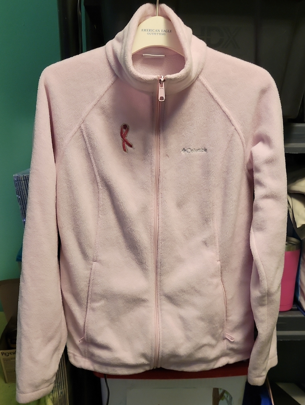 Columbia Pale Pink Full-Zip Fleece Jacket